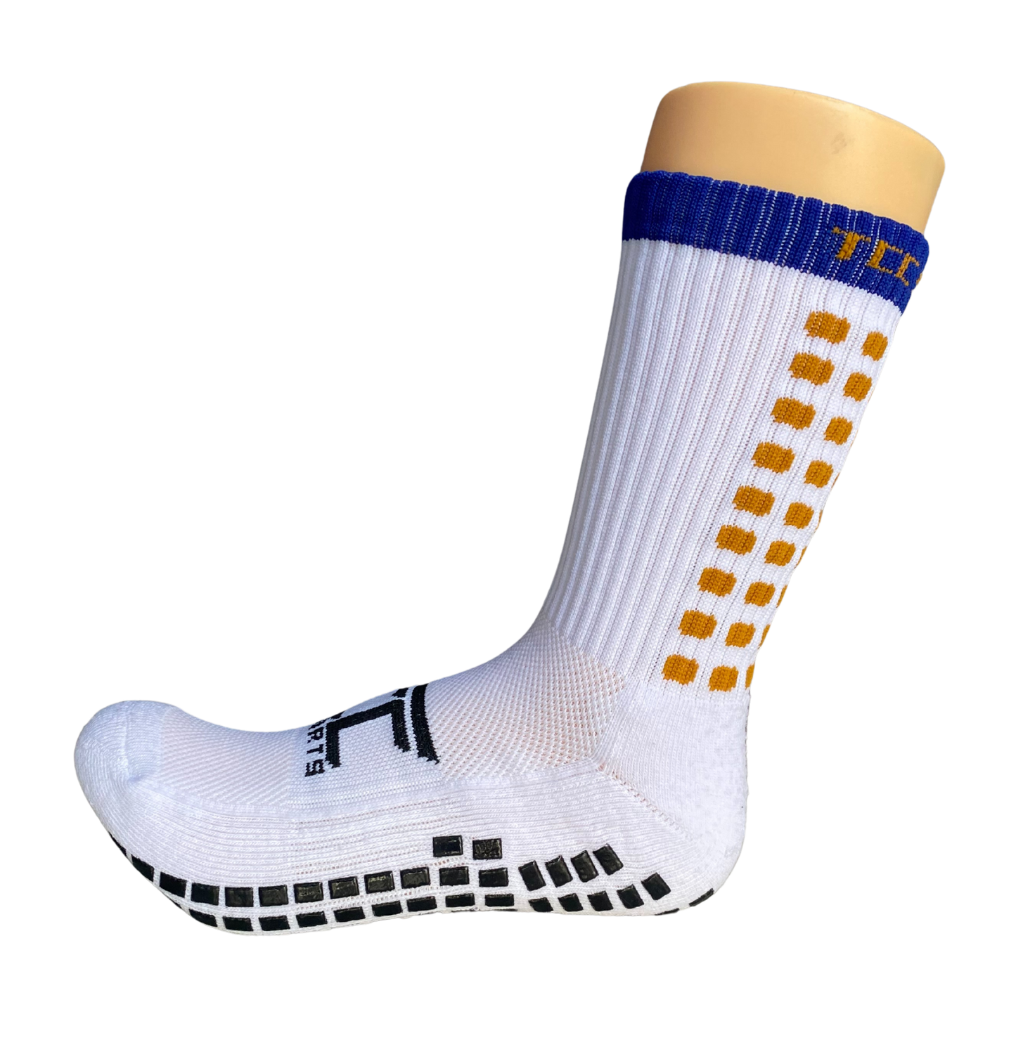 Blue & Amber Grip Socks