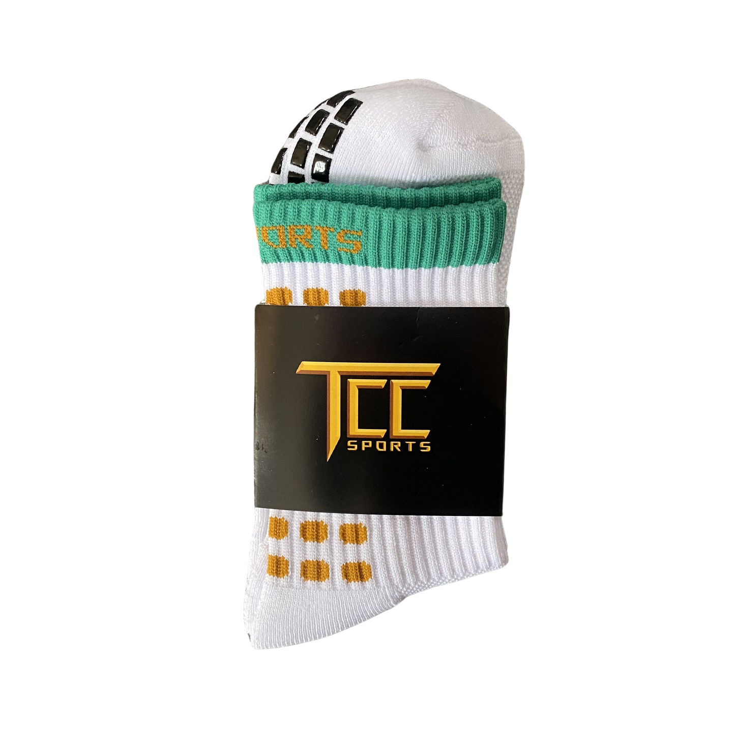 Green & Amber Grip Socks