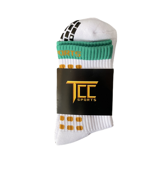 Green & Amber Grip Socks