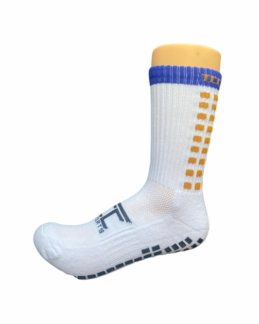 Blue & Amber Grip Socks