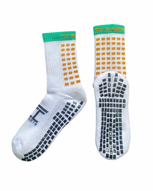 Green & Amber Grip Socks