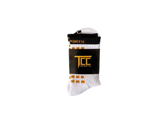 Black & Amber Grip Socks