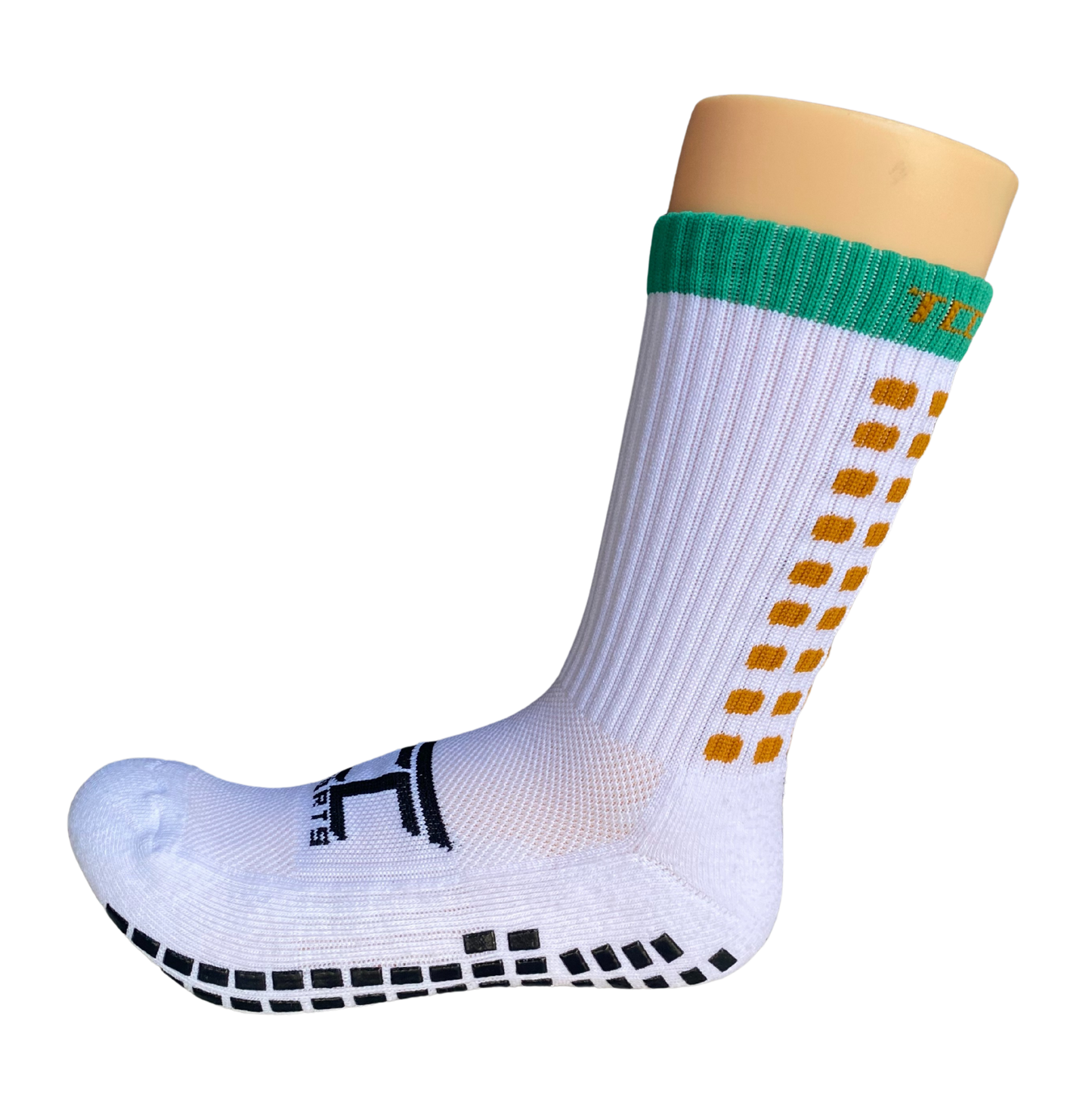 Green & Amber Grip Socks