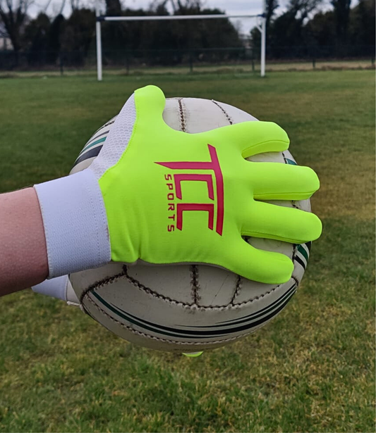 Strapless Gaelic Gloves - Yellow/White/Pink