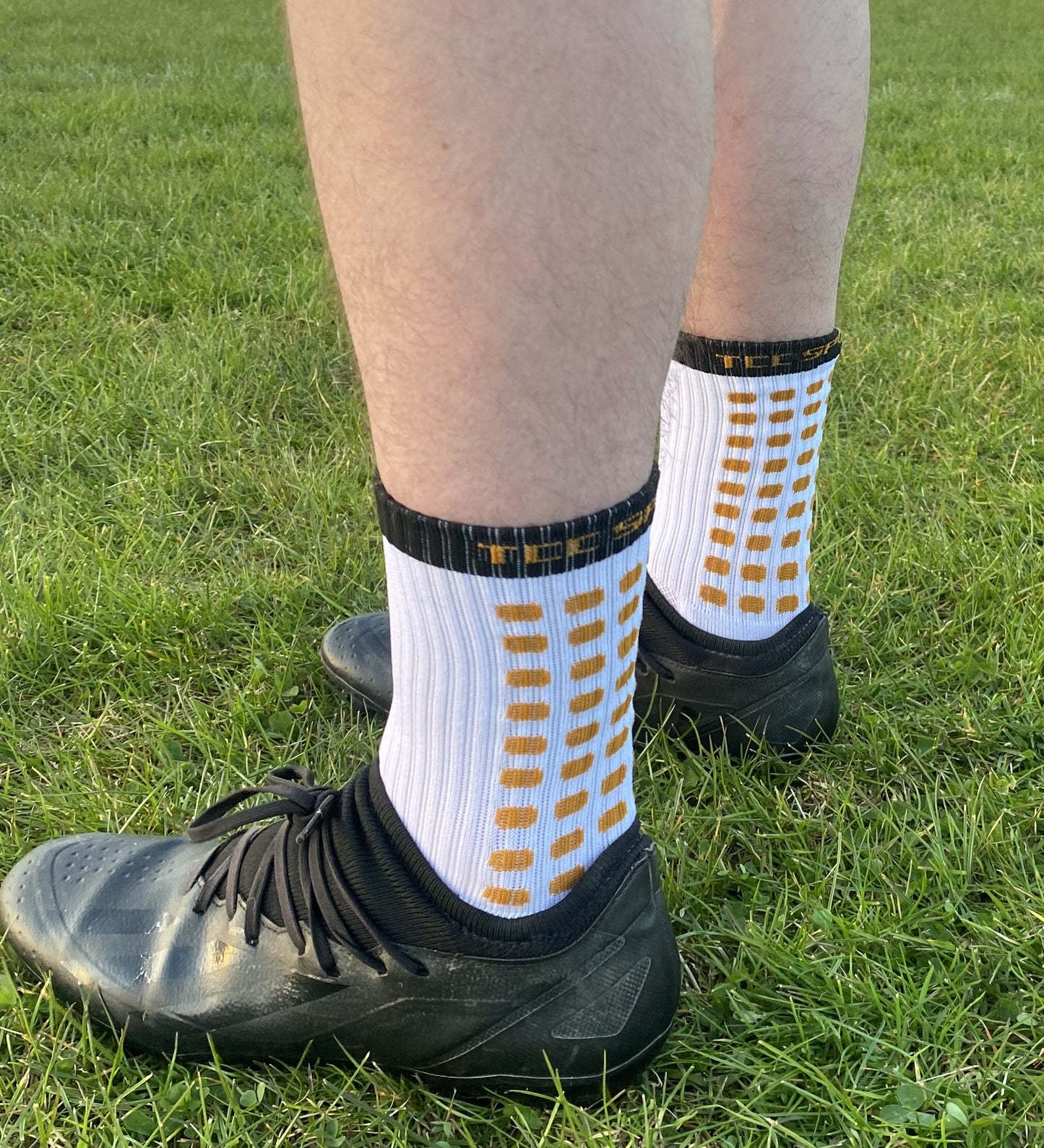 Black & Amber Grip Socks