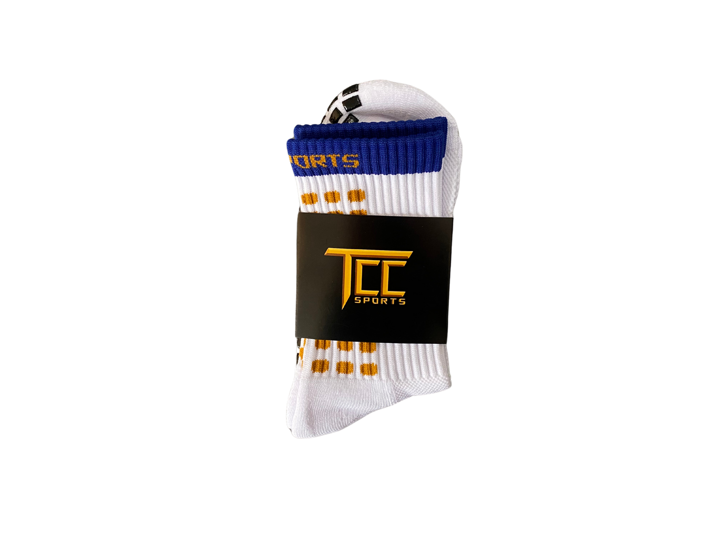 Blue & Amber Grip Socks